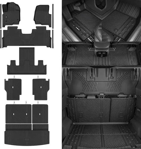Miniatura 53 de Alfombrillas de piso Naibeve para Ford Edge 2015 2016 2017 2018 2019 2020 2021 2022 2023 2024 2025 - Ajuste personalizado para todo clima