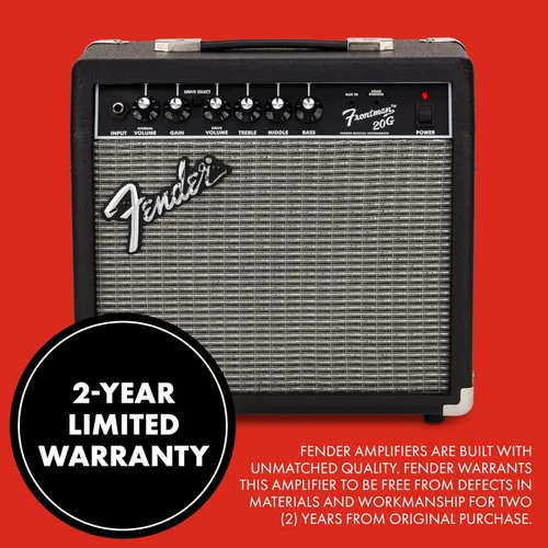 Miniatura 5 de Amplificador de guitarra Fender Frontman 20G, 20 vatios, con garantía de 2 años, altavoz Fender de diseño especial de 6 pulgadas, 10x16x16 pulgadas