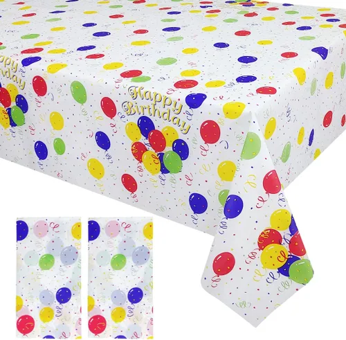 Miniatura 23 de Mulbozy 2 piezas de mantel de plástico negro para mesa rectangular, 54 × 108 pulgadas, fundas desechables de mesa para fiestas negras