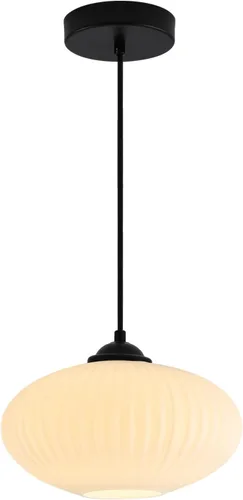 Miniatura 10 de Lámpara colgante de vidrio de leche dorada Luz colgante de latón antiguo, pequeñas luces colgantes blancas para isla de cocina, lámpara de techo