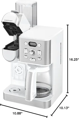 Miniatura 5 de Cuisinart Cafetera de 12 tazas, jarra de vidrio de una sola porción, máquina automática de café caliente y helado, control de fuerza de preparación