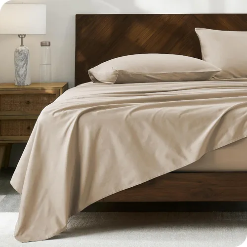 Miniatura 25 de Bare Home Juego de sábanas individual XL 100% algodón orgánico - Tejido de percal crujiente - Ligero y transpirable - Sábanas y fundas de almohada