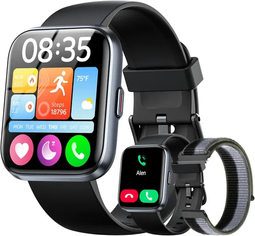 Relojes inteligentes para hombres (Android/iPhones), más de 120 modos deportivos con monitor de ritmo cardíaco, monitor de ritmo cardíaco,
