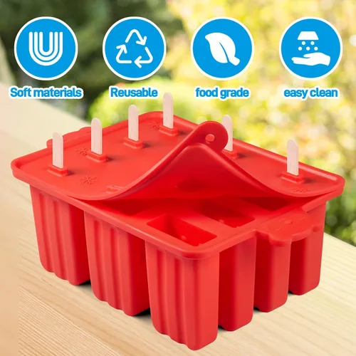 Miniatura 7 de moldes para paletas, De silicona de hielo pop molde de Grado Alimentario de tortas de moldes para helado 50 palitos de paletas 50 bolsa de paletas