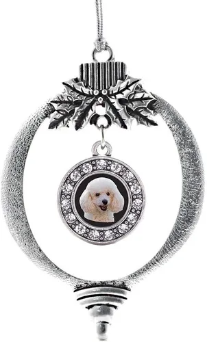 Miniatura 102 de Inspired Silver - Twin One - Adorno festivo de Navidad de plata - Adorno festivo de árbol de Navidad con dije de círculo y circonita cúbica