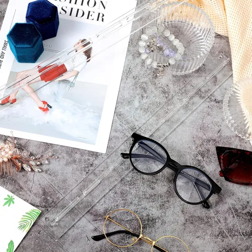 Miniatura 3 de Paquete de 5 organizadores de lentes de sol acrílicos para colgar en la pared, soporte para colgar gafas, estante para estante de entrada