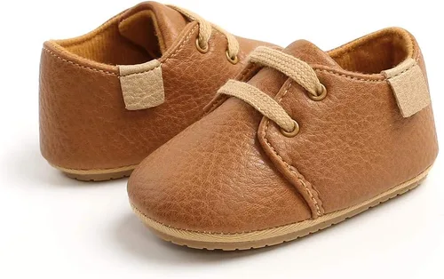 Miniatura 4 de HsdsBebe Zapatos Oxford de piel sintética con suela de goma suave, antideslizantes, para niños y niñas, para caminar, mocasines