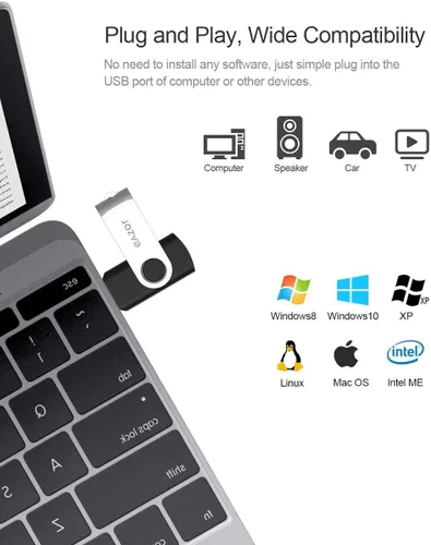 Miniatura 4 de Unidad flash USB de 128 GB, 64 GB, 4 GB, unidad flash USB, paquete de 5, paquete de 2 unidades de 20 unidades USB para almacenamiento de datos