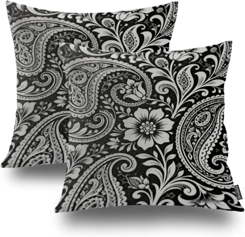 Miniatura 23 de Shrahala Funda de almohada decorativa de castillo oscuro de Halloween, casa con murciélagos de bruja, esqueleto, funda de almohada cuadrada mezclada