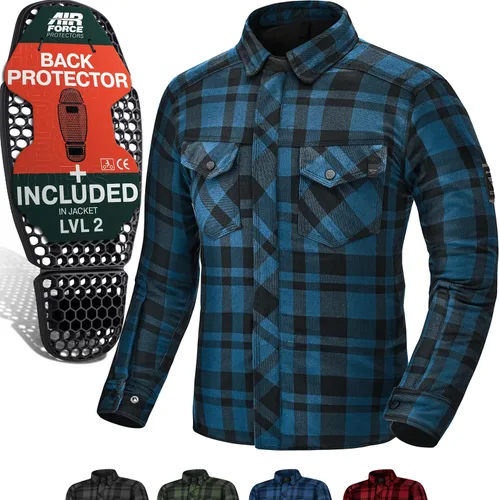 Miniatura 24 de SHIMA RENEGADE MEN 2 Camisa de motocicleta para hombre – Chaqueta de franela de motociclista a cuadros blindados con fibra QL – Aramida y capa