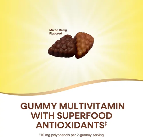 Miniatura 3 de Nature's Way Alive! Multivitaminas diarias de gomitas para mujer, 16 vitaminas y minerales, metabolismo energético*, piel y uñas, vegetariano, sabor