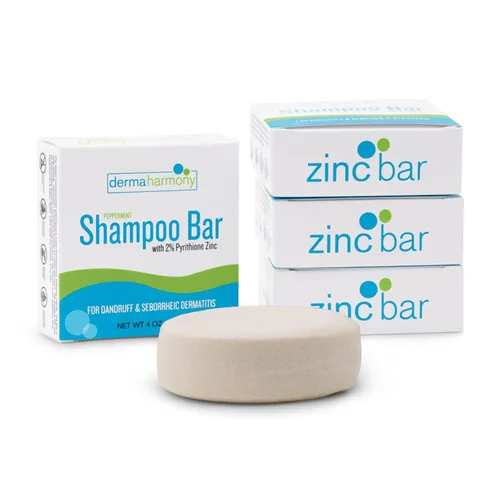 Miniatura 7 de Pastilla de jabón Dermaharmony con 2% de piritiona de zinc para caspa y dermatitis seborreica - Menta (4 onzas)