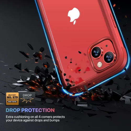 Miniatura 383 de Diaclara Funda diseñada para iPhone 16, mejorada [protección completa de la cámara], carcasa resistente de cuerpo completo con protector de pantalla