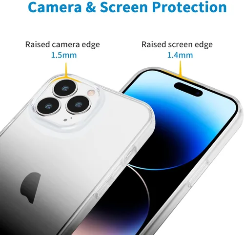 Miniatura 4 de JJGoo Funda compatible con iPhone 14 Pro Max transparente, protectora, a prueba de golpes, delgada y fina, cubierta de parachoques suave, fundas