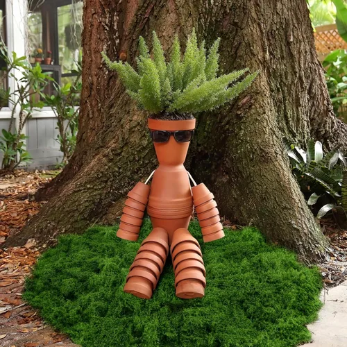 Miniatura 7 de Draupnir Musgo verde falso para plantas en maceta, musgo falso de 10.6 onzas para plantas de interior, musgo sintético para manualidades, decoración
