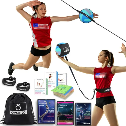 Miniatura 11 de OVANTO Volleyball Training Equipment Aid – Adjustable Practice Volleyball Kit
