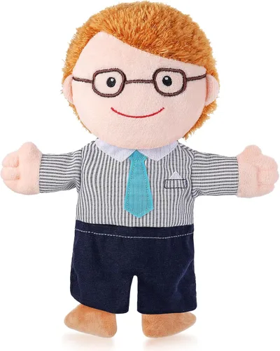 Miniatura 19 de 1 pieza de marionetas de mano familiares de 12 pulgadas, abuelos, mamá y papá, hermano y hermana, marionetas de mano de peluche para niños, juguetes
