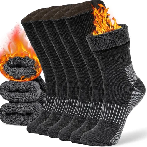 Calcetines de lana merina, calcetines cálidos casuales para invierno, calcetines acogedores para botas para hombres y mujeres