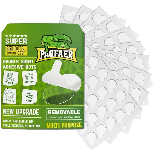 Miniatura 14 de 105 piezas de puntos adhesivos de doble cara, 0.79" de masilla adhesiva transparente removible, puntos adhesivos impermeables sin residuos