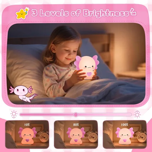 Miniatura 2 de Luz nocturna para niños con altavoz inalámbrico, portátil de 7 colores, lámpara de noche de tacto cálido regulable con control remoto, máquina