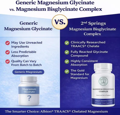 Miniatura 2 de Complejo de bisglicinato de magnesio 400 mg Suplemento Albion TRAACS Quelado, máxima absorción, suave para el estómago, altamente biodisponible