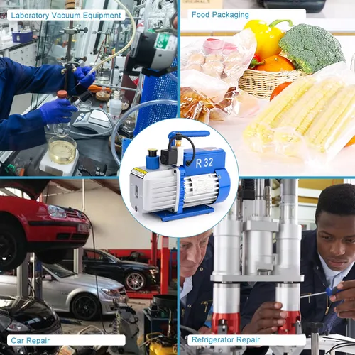 Miniatura 6 de stonylab Bomba de vacío rotatoria de paleta de una sola etapa de 3 CFM con válvula solenoide para refrigerante de CA HVAC