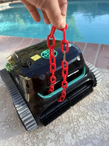 Miniatura 3 de Gancho de correa azul para limpiador robótico de piscinas, robot retidor de pared y línea de flotación, piscinas enterradas, inalámbrica, funciona