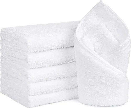 Miniatura 8 de Orighty Paquete de 6 toallas de mano negras, toallas de microfibra de secado rápido y absorbentes, de 16 x 28 pulgadas, toalla de yoga blanca ligera