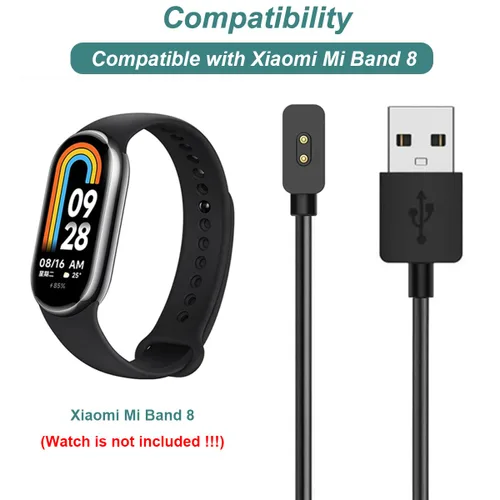 Miniatura 2 de Kissmart Cargador para Xiaomi Mi Band 8/9/10, cable de carga USB de repuesto para Mi Band 8/9/10 Fitness Tracker (paquete de 2, 2 pies/23.6 in)