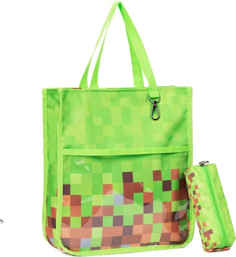 Miniatura 16 de Bolsas de mano lindas para niños y niñas de 4 a 16 años, bolsos con estuche de lápices, bolsas de libros con cremallera para la escuela y el tiempo