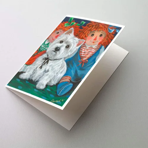 Miniatura 245 de Caroline's Treasures PPP3013GCA7P - Tarjetas de felicitación y sobres para mascotas de Basset Hound Teacher, paquete de 8 tarjetas en blanco