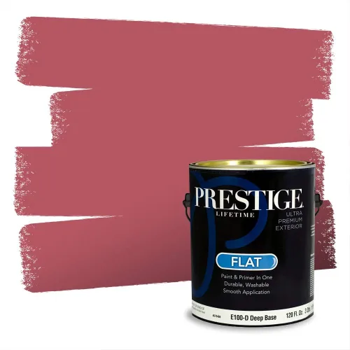 Miniatura 779 de Prestige Paints Pintura exterior e imprimación en uno, 1 galón, plano, coincidencia comparable de Valspar* Amber Rose*