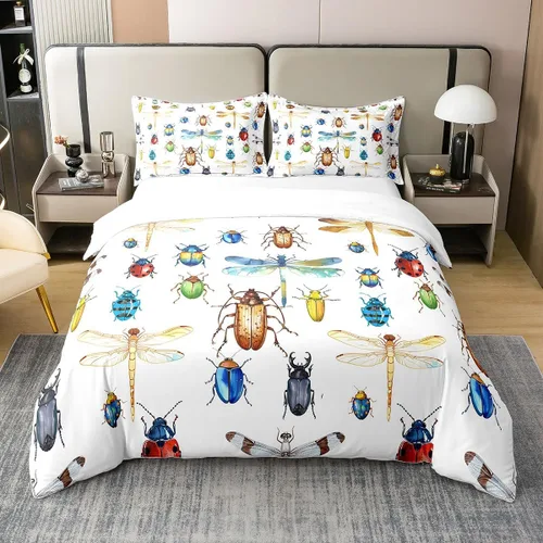 Miniatura 30 de Funda de edredón de pingüino de algodón puro completa kawaii funda de edredón de pingüino antártico juego de ropa de cama de animales para niños