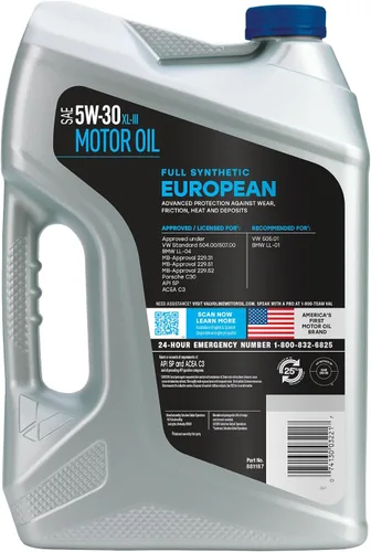 Miniatura 2 de Valvoline - Aceite de motor completamente sintético para vehículos europeos 5W-30 XL-III, jarra de 5 cuartos de galón