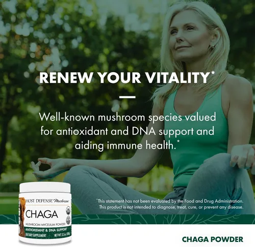 Miniatura 5 de Host Defense Chaga Powder - Suplemento de apoyo del sistema inmunológico - Polvo de hongo Chaga para apoyo a la actividad antioxidante - Suplemento