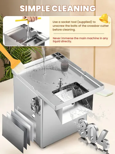 Miniatura 4 de NEWTRY 4 en 1 procesador de verduras comercial eléctrico para vegetales, fruta, rebanador, picador, triturador y cortador de tiras arrugadas, todo