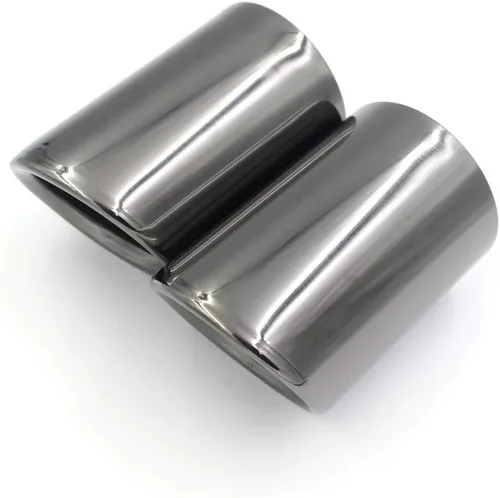 Par de coches de acero inoxidable negro punta de escape silenciador extremo de la punta de tubo apto para Toyota Camry 2018 2019 2020