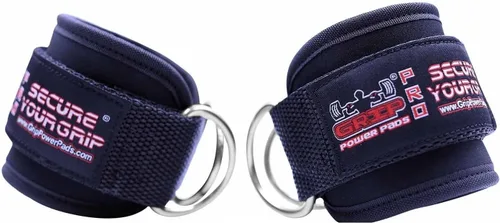 Correas de tobillo para máquinas de cable con doble anillo en D, puños de neopreno premium ajustables para mejorar piernas, abdominales y glúteos,