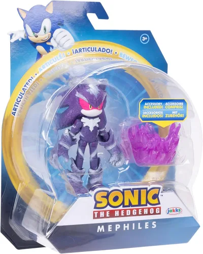 Miniatura 7 de Sonic the Hedgehog Figura de acción de Mephiles the Dark de 4 pulgadas con accesorio de base de niebla morada. A partir de 3 años