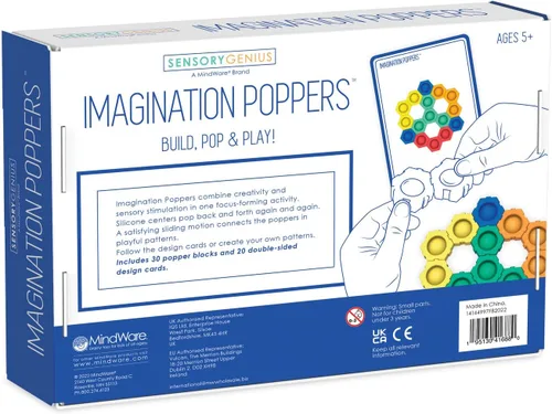 Miniatura 9 de MindWare Sensory Genius Imagination Poppers — Divertidos juguetes antiestrés para niños, adolescentes y adultos a partir de 5 años