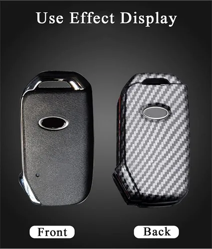 Miniatura 6 de SANRILY Funda de llave para Kia Telluride Remote Key Case Shell Holder con llavero, Negro