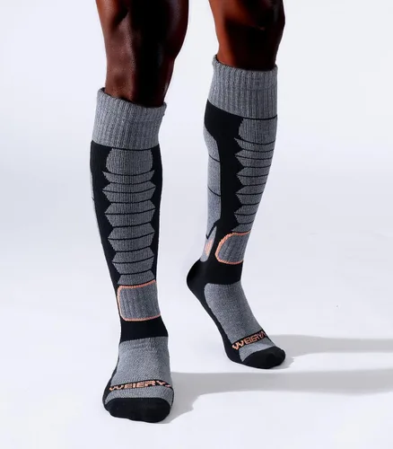 Miniatura 2 de Calcetines de lana de merino para esquí para hombres, mujeres y jóvenes - Calcetines térmicos de snowboard con amortiguación completa por encima
