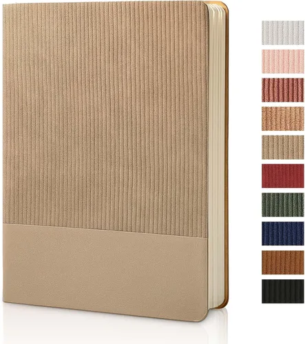 Miniatura 44 de Cuaderno con Líneas para Trabajo, Cuaderno de Notas con Rayas Universitarias 5.79"x8.27" A5 Cuero PU para Escritura Diaria 216 Páginas para Mujeres