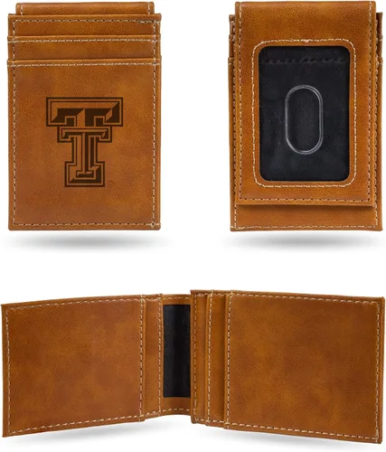 Miniatura 11 de Cartera de bolsillo frontal grabada con láser NCAA - Compacta/Cómoda/Delgada