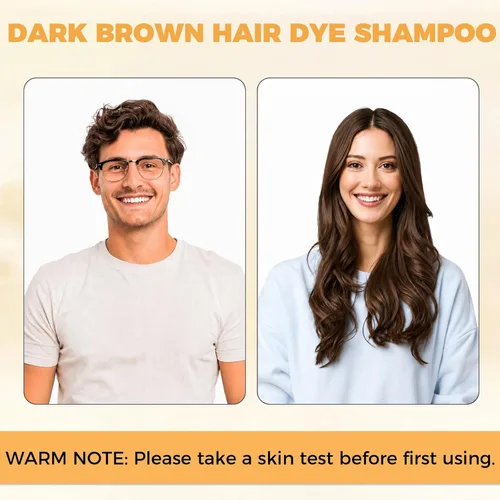 Miniatura 3 de YOURTONE Champú de tinte para el cabello castaño oscuro 3 en 1 para cobertura de cabello gris, champú de color de cabello para mujeres y hombres