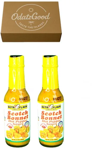 Miniatura 6 de Beta Flava (Ocho Rios) Scotch Bonnet - Salsa de pimiento picante de 5.5 onzas, paquete de 4 paquetes con ODatzgood (paquete de 4 de 5 onzas)