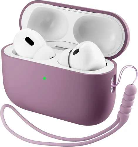 Miniatura 14 de ORNARTO Funda compatible con AirPods Pro 3 2025, silicona híbrida protectora completa para AirPods Pro de 3ª generación, cubierta frontal LED Azul