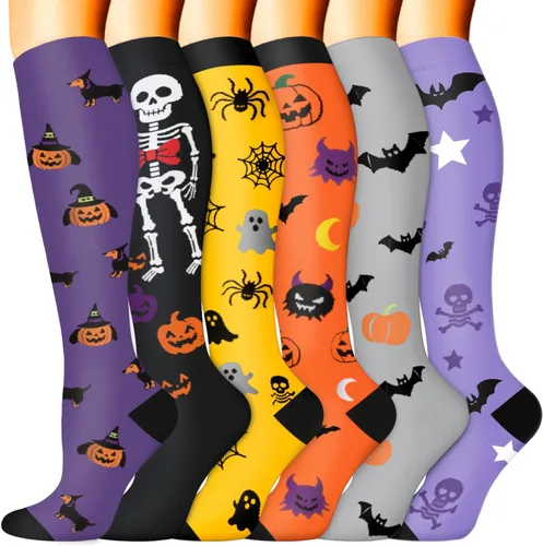 Miniatura 44 de Sooverki - Calcetines de compresión de cobre para circulación, para mujeres y hombres, 6 pares, para correr, atletismo, medicina, enfermería, viajes