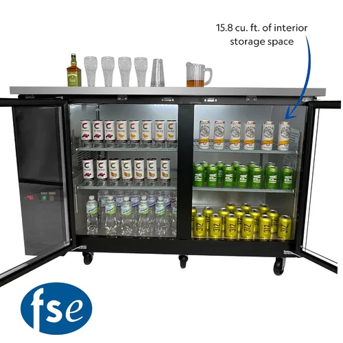 Miniatura 3 de fse MBB-6024G Bar Refrigerador, 60.75 pulgadas de ancho x 24 pulgadas de profundidad x 35.5 pulgadas de alto, negro