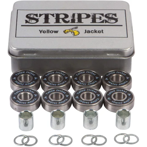 Miniatura 2 de Yellow Jacket - Rodamientos premium para patineta y longboard, profesionales, 608, ABEC 9, arandelas y espaciadores, Black Mamba (Paquete de 8)